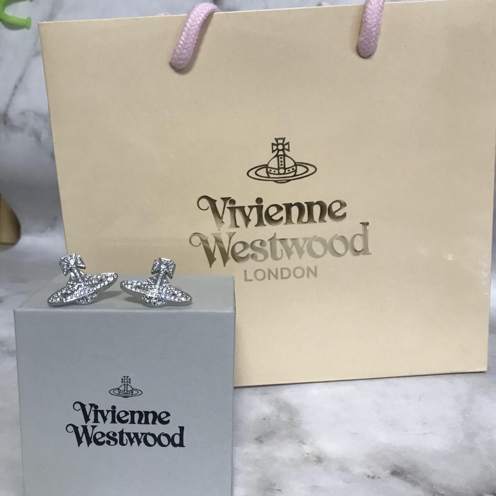 VW silver-toned Stud Earrings